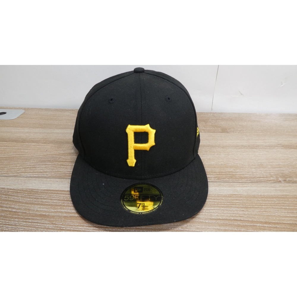 New Era 59Fifty Pittsburgh Pirates 7 3/4 Fitted Hat Black On Field Embroidered